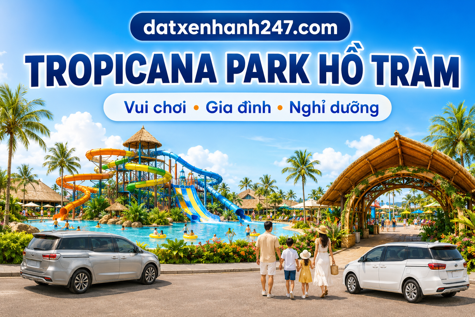 Tropicana Park Hồ Tràm phù hợp với gia đình có trẻ nhỏ hoặc nhóm khách muốn kết hợp vui chơi và nghỉ dưỡng.